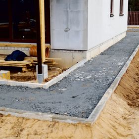 Laying paving