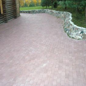 Laying paving